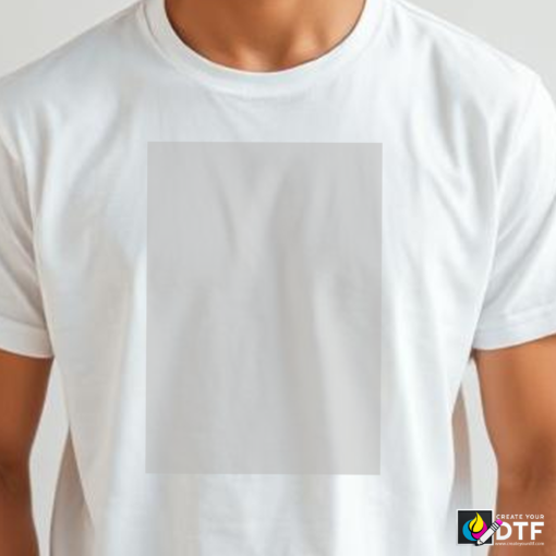 Custom DTF Transfer for Light Fabrics – Design Online, A4 A3 Label Logo Sizes with T-Shirt Mockup - Image 6