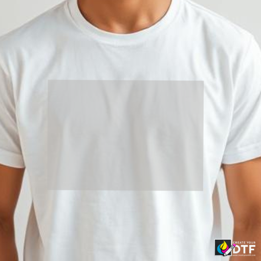 Custom DTF Transfer for Light Fabrics – Design Online, A4 A3 Label Logo Sizes with T-Shirt Mockup - Image 8