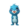 A Blue Creature With A Heart In His Mouth Smiling #6934 | Free PNG Download