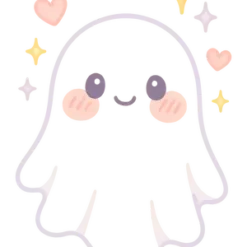 Blushing Ghost Delight #7074 | Free PNG Download