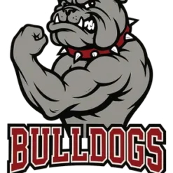 Bulldog Flexing Mascot #3767 | Free PNG Download