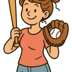 Cartoon Baseball Mom #1903 | Free PNG Download