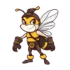 Cartoon Warrior Bee #8603 | Free PNG Download