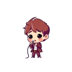 Chibi Style Jelly Roll Singer On Stage With Crowd And Lights #1416 | Free PNG Download