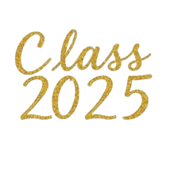 Class Of 2025 Written In Cursive With Golden Glitter Texture #4280 | Free PNG Download
