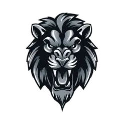 Detroit Lions Roaring Lion Head With Metallic Chrome Texture #1682 | Free PNG Download