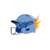 Dodgers Baseball Helmet With Flaming Effects And #8878 | Free PNG Download