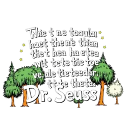 Dr Seuss Style Quote In Curly Text With Truffula Trees And #8838 | Free PNG Download
