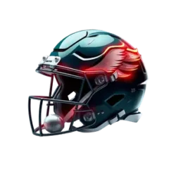 Eagles Football Helmet With Claw Scratches And Neon Glow No #8627 | Free PNG Download