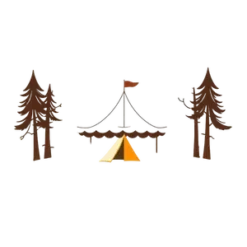 Family Reunion Banner With Trees Tent And Together Again #7012 | Free PNG Download