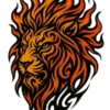 Fiery Lion Design #7576 | Free PNG Download