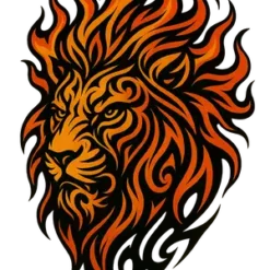 Fiery Lion Design #7576 | Free PNG Download