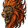 Fiery Mane Lion #9705 | Free PNG Download