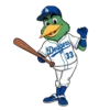 Funny Cartoon Of Dodgers Baseball Mascot Holding A Bat With #6318 | Free PNG Download