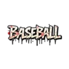 Graffiti Style Baseball Drip Lettering With Spray And #1076 | Free PNG Download