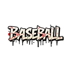 Graffiti Style Baseball Drip Lettering With Spray And #1076 | Free PNG Download