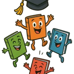 Joyful Books Flying #9450 | Free PNG Download