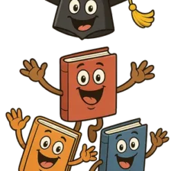 Joyful Books Flying #6147 | Free PNG Download