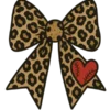 Leopard Heart Bow #3442 | Free PNG Download