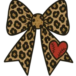 Leopard Heart Bow #3442 | Free PNG Download