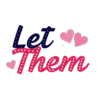 Let Them Phrase In Bold Cursive With Sparkle And Retro Heart #7701 | Free PNG Download