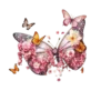 Mama Butterfly Wing Filled Text Butterflies And Flower #5817 | Free PNG Download