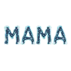 Mama Icy Letters With Snowflakes Inside Frozen Sparkles And #7874 | Free PNG Download