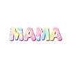 Mama Pastel Tie Dye Filled Font With White Clouds And Tiny #1255 | Free PNG Download