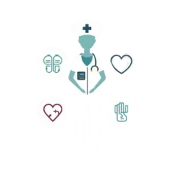 Nurse Png Design With Symbols Of Care Minimalist Layout No #3860 | Free PNG Download