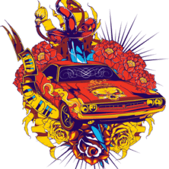 Hood Muscle Car Classic Car PNG Download