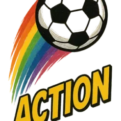 Rainbow Soccer Action #2771 | Free PNG Download
