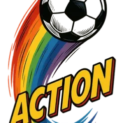Rainbow Soccer Action #8275 | Free PNG Download
