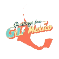 Retro Postcard Style Design Saying Greetings From Gulf Of #9827 | Free PNG Download