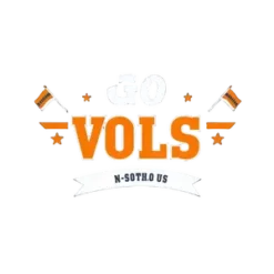 Retro Style Go Vols Banner With Football And Cheer #7008 | Free PNG Download