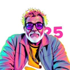 Senior Vibes 2025 Funky 90s Colors On Black #3639 | Free PNG Download