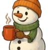 Snowman With Cocoa #6447 | Free PNG Download