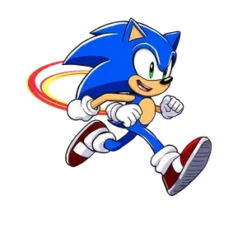 Sonic The Hedgehog Running With Speed Trail And Rings No #7755 | Free PNG Download