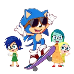 Sonic With Sunglasses And Skateboard Doing A Trick No #6843 | Free PNG Download