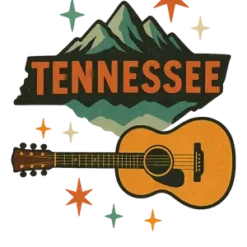 Tennessee Guitar And Stars #5637 | Free PNG Download