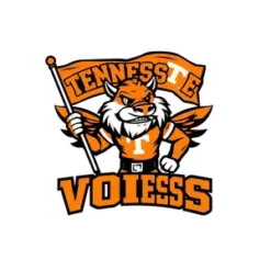 Tennessee Vols Vintage Mascot With Bold Text And Flag No #5243 | Free PNG Download