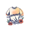 Trendy Summer Design For Shirts Aesthetic Style #3686 | Free PNG Download