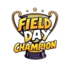 Trophy With Field Day Champion Lettering In Comic Style No #6280 | Free PNG Download