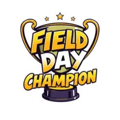 Trophy With Field Day Champion Lettering In Comic Style No #6280 | Free PNG Download