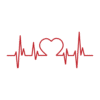 Red White Heart PNG Download