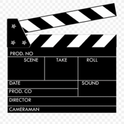 White Graphics Clapperboard PNG Download