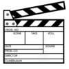 White Clapperboard Drawing PNG Download