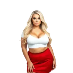 A Blonde Curvy Chubby Female Model With Long Flowing Hair #9415 | Free PNG Download