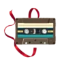 A Retro Vintage Cassette Tape With Partially Unraveled #3175 | Free PNG Download