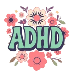 Adhd With Adhd With Retro 70s Typography Boho Floral #1 | Printable PNG #511
