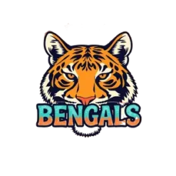 Bengals With Retro 70s Typography Boho Floral Background #6908 | Free PNG Download